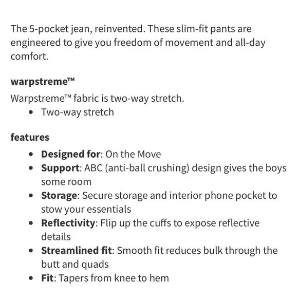 Lululemon ABC Pant Slim Warpstreme Obsidian Gray Stretch 5 Pocket Pants mens 28 - Picture 17 of 17